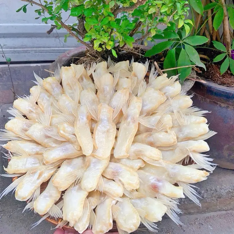 1kg Food Ức mỡ cá dứa ( cá basa ),  ( vị mặn vừa ăn) (—TRẮNG—) khô 0