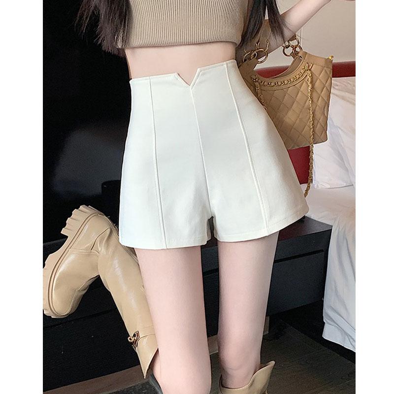 Quần Soóc Nữ Màu Trắng, Phong Cách Mới, Cạp Cao, Quần Thường Ngày A _ line, Thích Hợp Cho Mùa Hè 2024 2