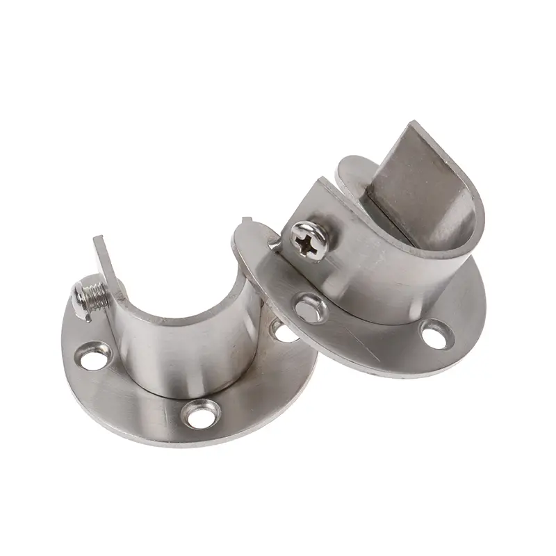 Giá đỡ thanh thép không gỉ cho tủ quần áo,19/22/25/ 32mm, ổ cắm mặt bích
