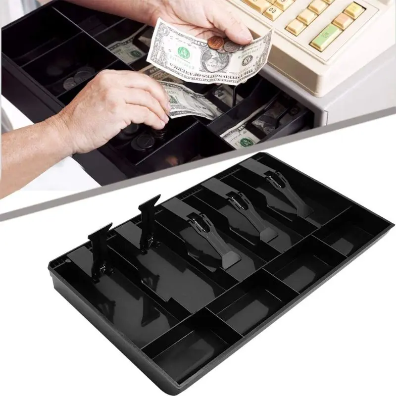 Laci uang Kasir / Money cash tray 5 Sekat / Cash Drawer Laci Kasir Laci Uang Black 2