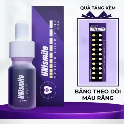 Serum Trắng Răng Unismile, Hỗ Trợ Cải Thiện Vết Ố Vàng, Unikare Dung Tích 10ml