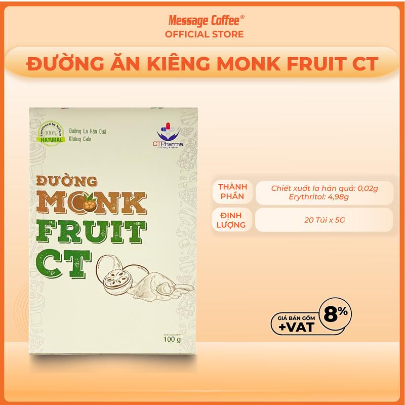 Đường ăn kiêng Monk Fruit CT Hộp 20 túi x 5g (hộp)