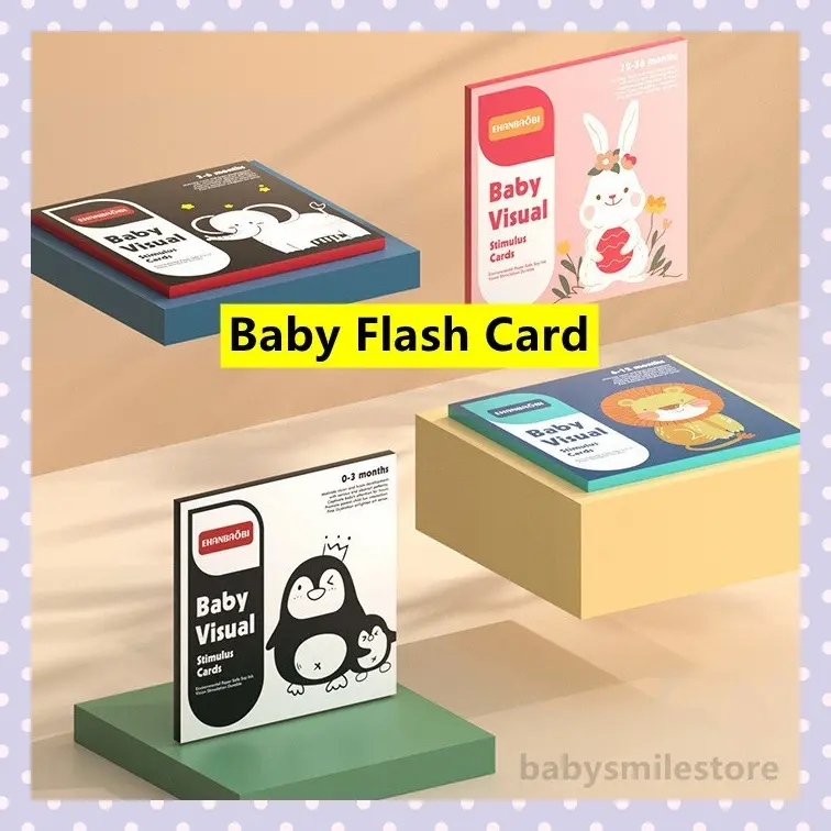 Montessori Baby Flash Card Baby Visual Stimulus Card 0-36 Months Early Learning Newborn Flash Card For Kid Black and White Cards