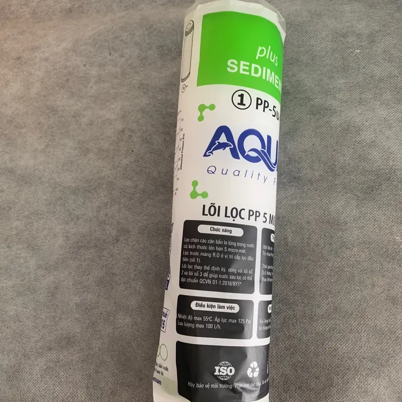 Bộ lõi lọc nước Aqua first 1,2,3 bao gồm lõi 1 Pp 5, lõi 2 than hoạt tính OCB - GAC, lõi 3 PP 5, dùng thay thế cho máy lọc RO thông thường cốc 10 inch, lọc tạp chất , rong rêu, bùn đất, mùi màu không tốt trong nước 5