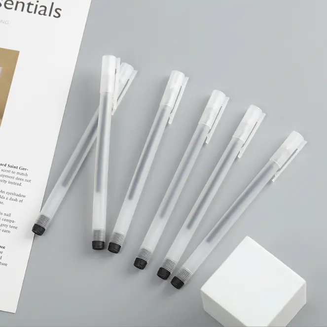Bút Bi Nước Mực Gel Khô Nhanh Ngòi 0.5mm, Mực Đều, Nét Chữ Đẹp Đủ Màu Đen Xanh Đỏ