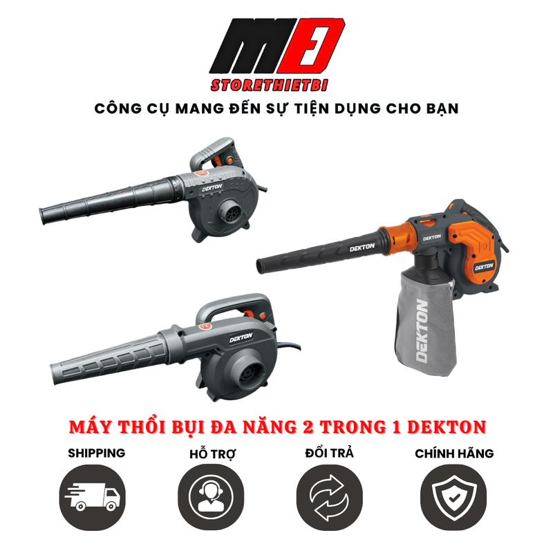 Máy Thổi Bụi Cầm Tay Công Suất Cao Dùng Điện Dekton ( 2 Trong 1 )