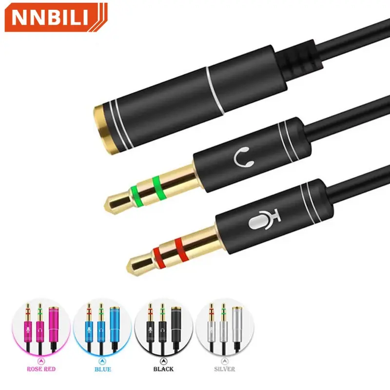 Bộ Chuyển Đổi Mic Âm Thanh Nổi Tai Nghe, Đầu Cuối 3,5 Mm, Micrô Âm Thanh, Giắc Cắm 3,5 Mm Sang Giắc Cắm 4 Cực, Thích Hợp Cho Tai Nghe Có Phích Cắm 3,5 Mm 4 Chân Phụ Kiện