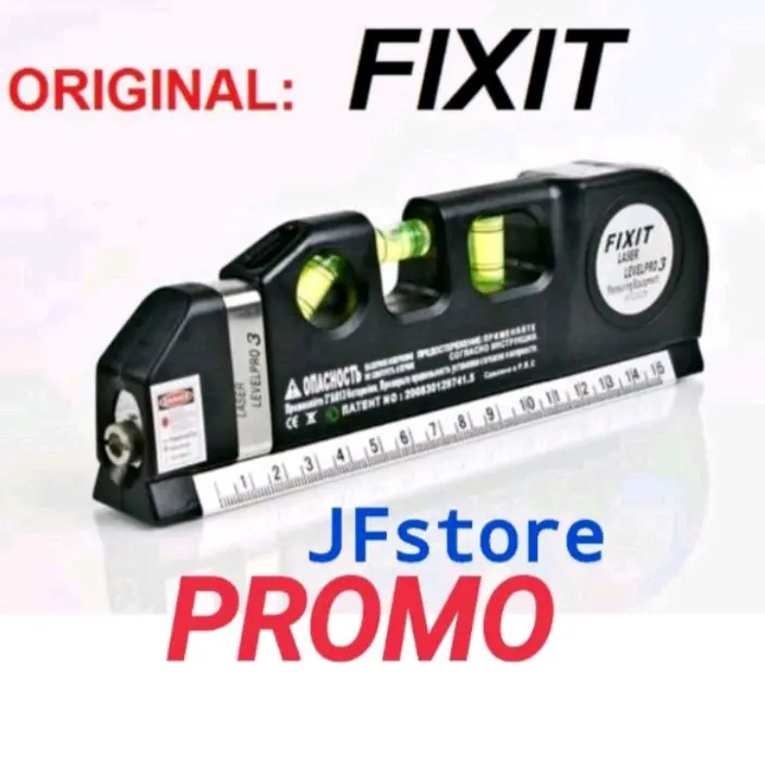 Fixit LevelPro3 Meteran Laser Infrared Waterpass Vertikal Horizontal