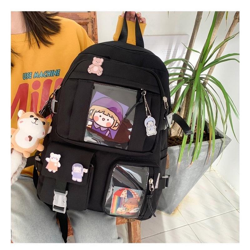 Balo Ulzzang Hàn Quốc Nam Nữ Chống Nước, Balo Thời Trang Đi Học Giá Rẻ BL09 Đeo Vai Backpack