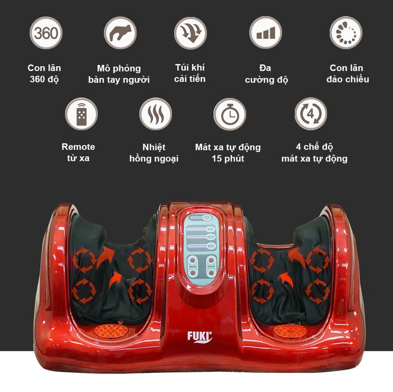 Product Introduction of Máy massage chân Fuki FK-6811 màu đỏ - Thiết kế thông minh, hiệu quả chuyên sâu 2
