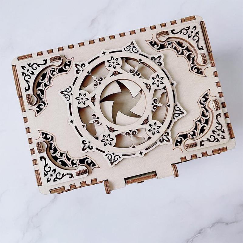 3D Wooden Puzzle Antique Box, DIY Jewelry Gift Box, Birthday Gifts For Adults And Teens 4
