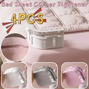 (COD) Penjepit Sprei Anti Geser 4PCS Bed Sheet Corner Tightener Clips Bed Sheet Fixed Grippers Jepitan Pengait Pengunci Ujung Sudut Sprai Invisible Sheet Bed Cover Fixer