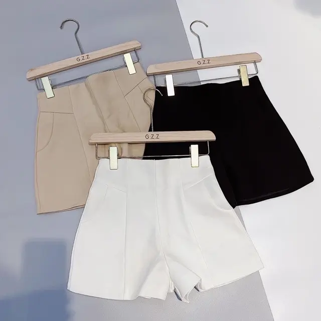 QUẦN SHORT NỮ MẶC HÈ CẠP CAO CHẤT TUYẾT MƯA CÓ TÚI, KHOÁ SAU Women