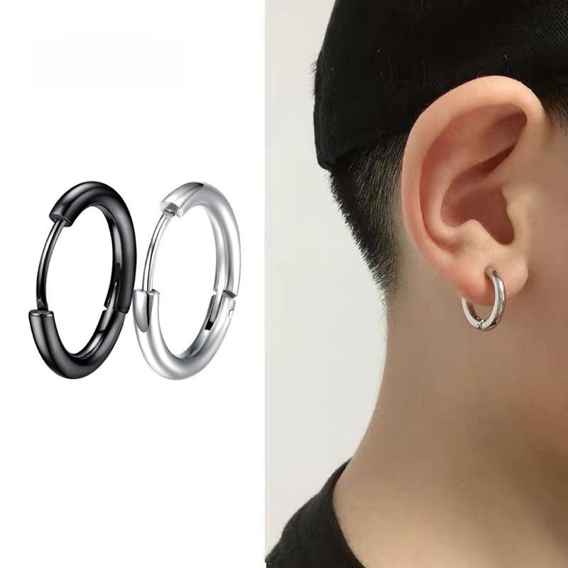 Bông Tai Tròn, Unisex, Phong Cách Cá Tính, Tròn Mịn, Thích Hợp Cho Nam Và Nữ, Phù Hợp Với Mọi Kích Cỡ, Thiết Kế Nữ Dandy 0