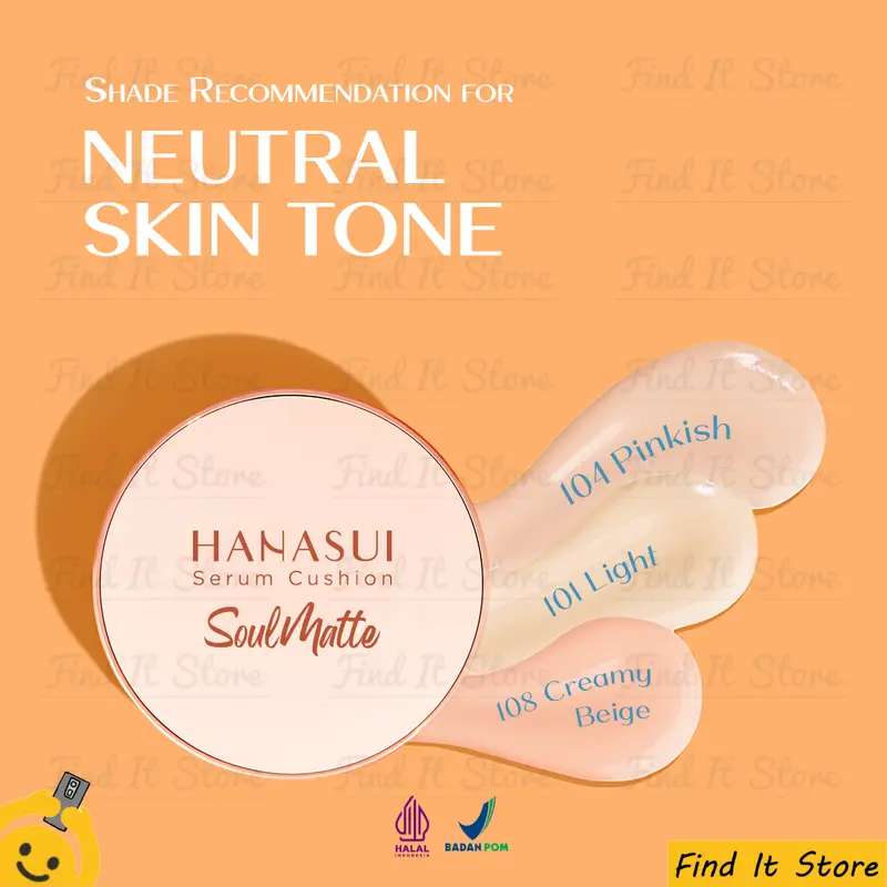 Hanasui Serum Cushion Soulmatte | Foundation | Matte Finish | Hybrid Makeup | BPOM HALAL Concealer Creamy Niacinamide Wajah Cosmetic Kosmetik Mencerahkan 5