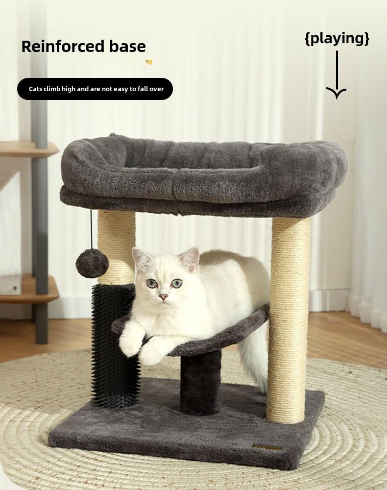 Product Introduction of Cat Climbing Frame Cat Nest Cat Tree Integrated Shelf Small Jumping Platform Scratching Pole Sisal Wear-Resistant Cat Climber Cat Toy 3