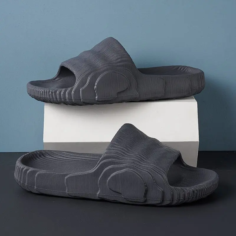 Limitless - Sandal Selop Pria Dewasa Adilette Luar Ruang Sendal Selop Dalam Ruangan Bahan peylon  Eva Phylon Promo Ramadhan Ramadhan Extra Seru viral Shoes Hitam 3