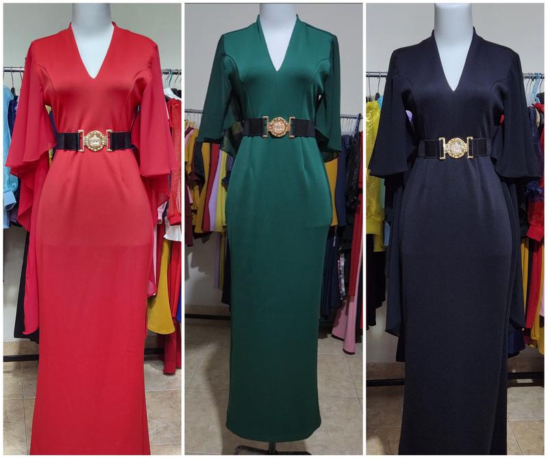 LooWear Bodycon Long Dress Butik Wanita Kondangan Casual Formal Vintage Premium Bangkok Terbaru Scuba Lembut Nyaman Panjang Simple 5