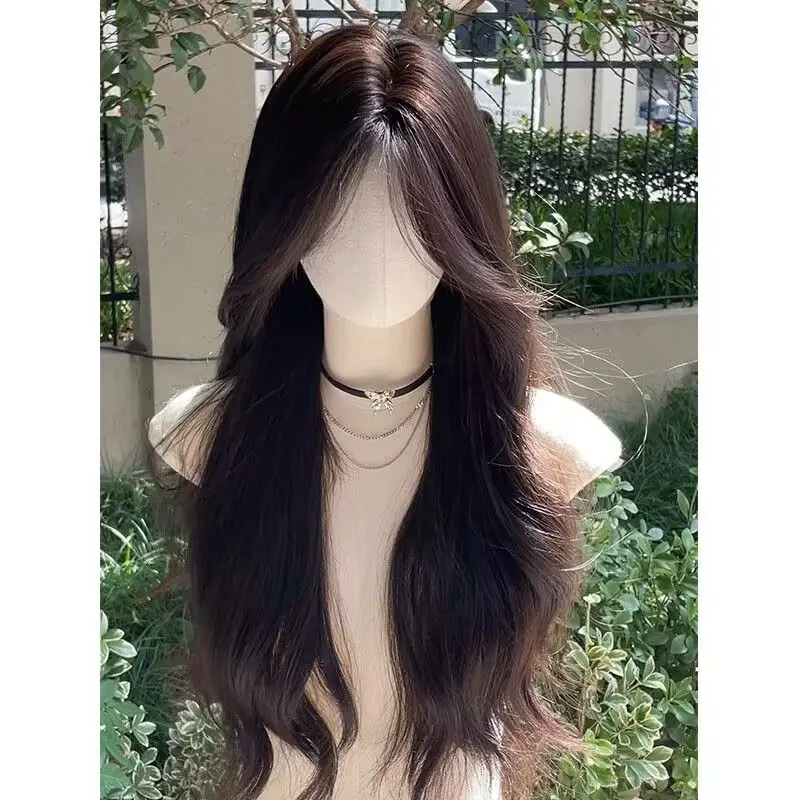 Tóc Giả Xoăn Lười Tóc Xoăn Dài Trung Bình Tóc Mái Phong Cách Pháp, Trọn Bộ, Phong Cách Trung Quốc Mới, Có Thể Giặt Được, Cá Tính, Vỏ Bọc Tóc Dài, Thích Hợp Cho Năm 2024