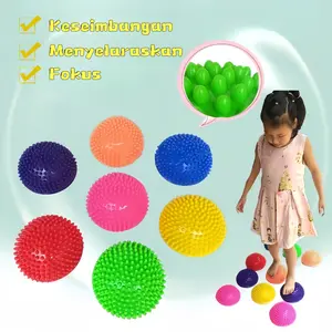 Vixplorn   5 Warna Balance Yoga Ball / Semi-tiup Pijat Keselamatan Anak Terapi Sensorik Mainan Keseimbangan / Sensorik Mainan Keseimbangan