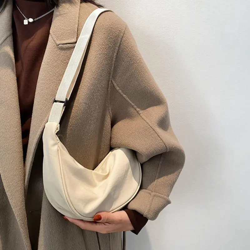 Túi Messenger, Chất Liệu Nylon, Nhẹ, Túi Kẹp Nách, Thiết Kế Đơn Giản, Túi Đeo Vai, Chất Liệu Vải Bố Bag Nữ 5