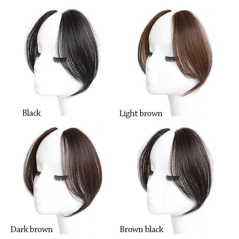 Tóc Mái Giả, Thời Trang, Tự Nhiên, Vô Hình, Viền Bên 3D, Kẹp, Siêu Nhẹ, 2 Cái / Bộ, Dành Cho Nữ 6