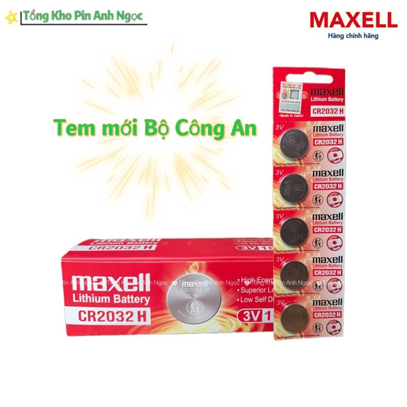 Vỉ 5 Viên Pin CR2032H Maxell - Mẫu Mới