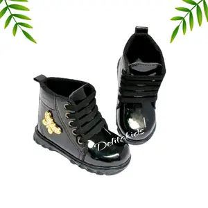 COD BAYAR DI  TEMPAT sepatu boot anak prempuan motip kupu-kupu lucu2023 umur usia 1234567 tahun balita anak kecil trendy keren Black Bayi Perempuan Prewalker PereMPUAN