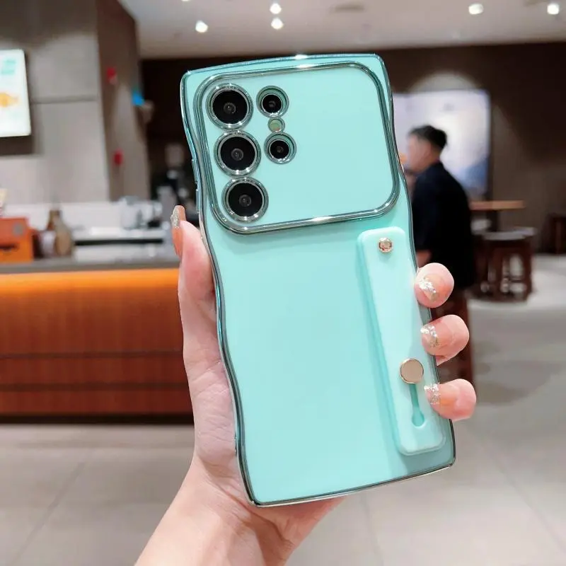 Solid Color Phone Case with Ring, Anti-drop Cellphone Protective Case, Shockproof Mobile Phone Cover for Samsung Galaxy S24 S23 S22 S25, Casing 8
