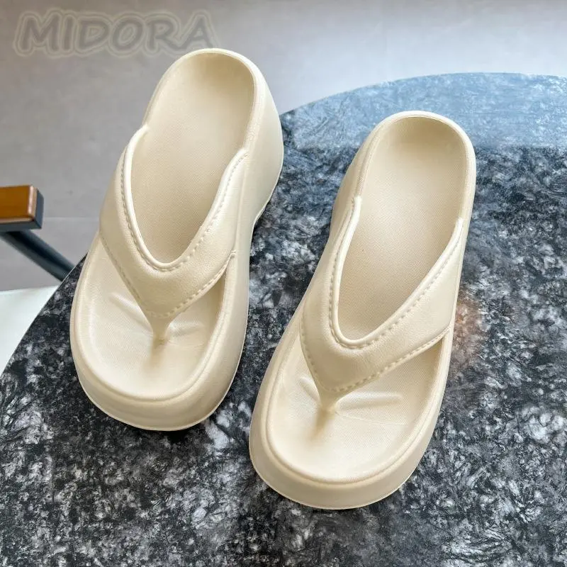 TEFANSY Sandal Wanita Jepit Karet Tinggi KoreaTerbaru Casual Premium Sendal Slop Wanita Dewasa Jelly Cewek Anti Slip Empuk EVA 7