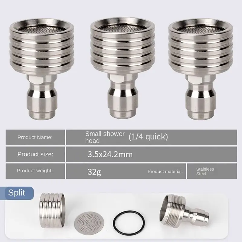 Vòi Rửa Xe Kết Nối Nhanh, 1 / 4 Mới, Chất Liệu Thép Không Gỉ Áp Suất Cao, Vòi Kết Nối Thông Dụng Kích Thước Nhỏ Phụ Kiện Rửa Xe Thông Dụng Thích Hợp Để Rửa Xe 2