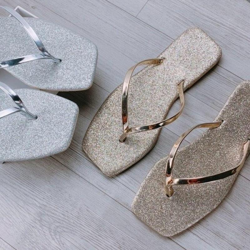 (SIZE 36-42 FORM TO) DÉP KẸP NỮ KIM SA ĐẾ BỆT MÙA HÈ DéP Shoes GiàY Sandal