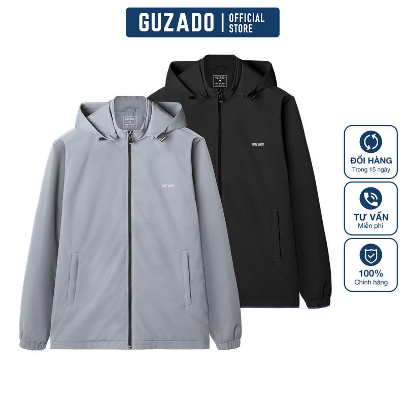 Áo khoác gió nam GUZADO Phong Cách Trẻ Trung Đa Dạng Màu Sắc Dễ Phối Đồ GKG15