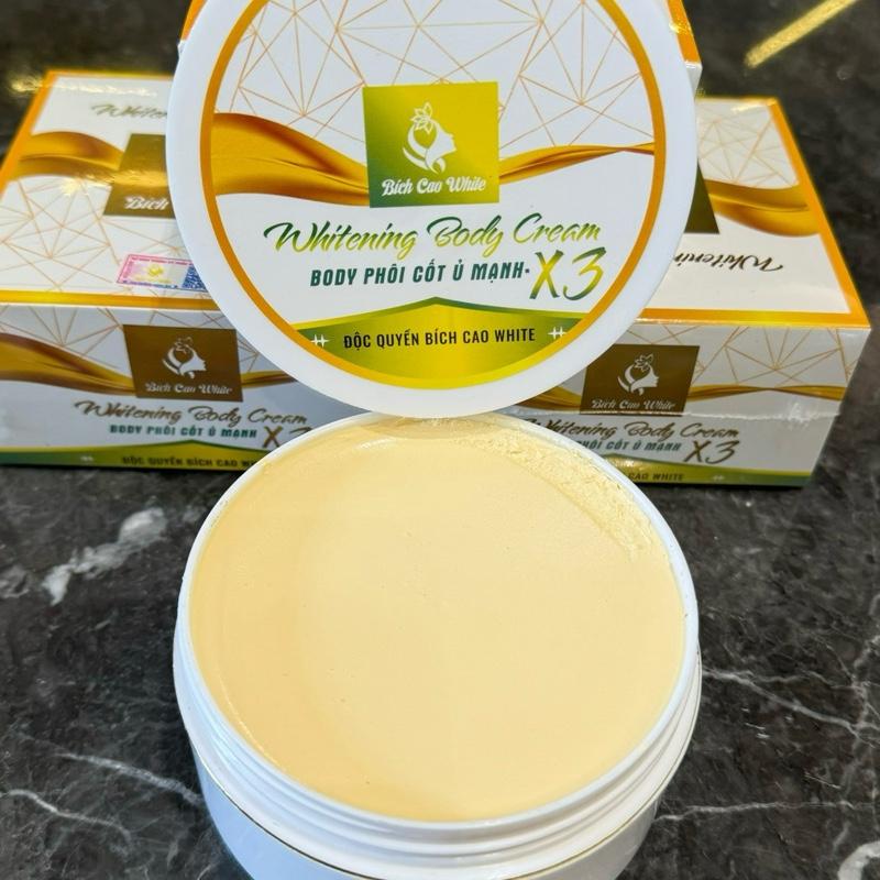 1 Hộp Kem Body Bích Cao White 200gr Hỗ Trợ Dưỡng Trắng Làm Đều Màu Da, Hỗ Trợ Dưỡng Ẩm Da.