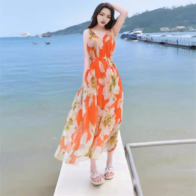 Đầm Dài Bohemian Cho Nữ, Bộ Sưu Tập Mùa Xuân Mới, Váy Đi Biển Ngọt Ngào Như Cổ Tích, Thích Hợp Cho Kỳ Nghỉ