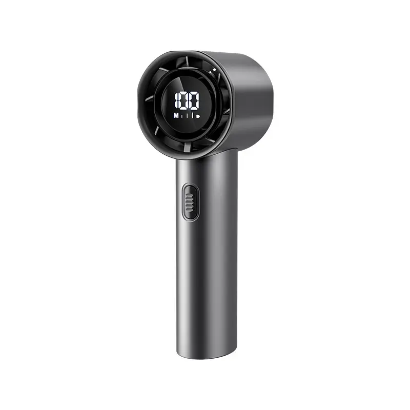 New 100-Speed Handheld Fan USB Mini Portable Charging Turbine Little Fan Desktop Small Electric Fan Button Shell