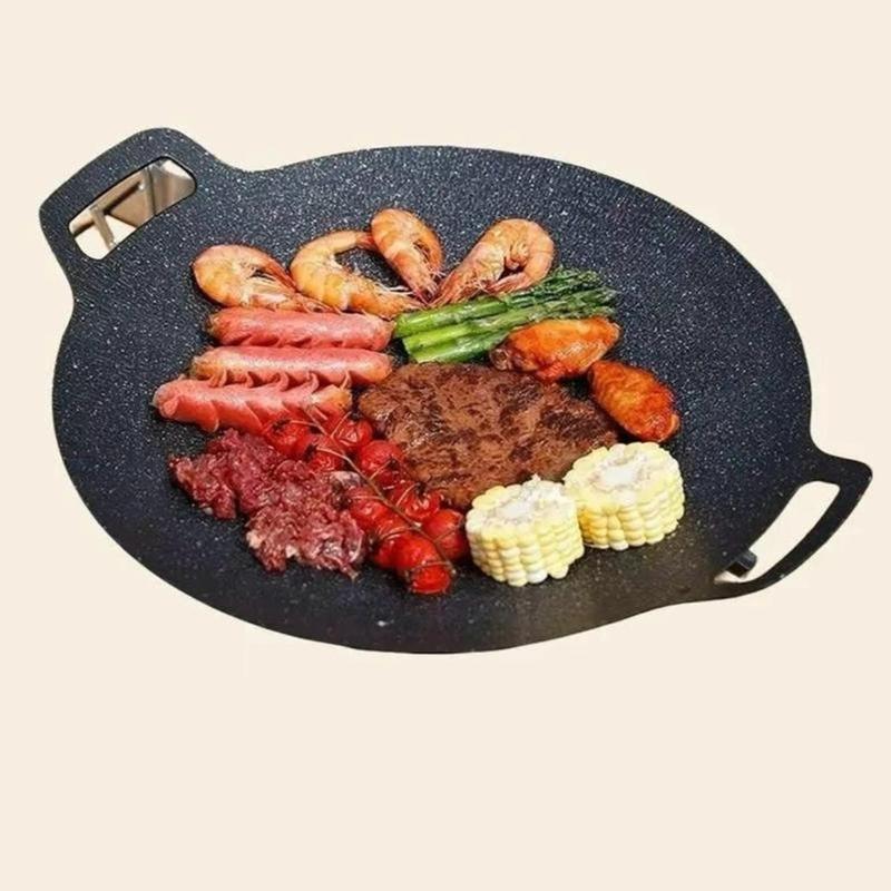 ￼Chảo nướng đá chống dính không dầu Hàn Quốc Smart Gadgets size 34cm chảo nướng thịt BBQ dùng được cho mọi loại bếp