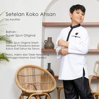 Gambar Setelan Koko Anak Hitam Putih Baju Koko Anak 1-14 Tahun Ahsan Series Original Assuffah - Hitam Putih, No.4 l 3-4 Tahun dari Assuffah Moslem Wear Kab. Tasikmalaya 4 Tokopedia
