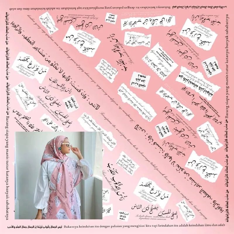 JILBAB SANTRI VOAL ARAB MOTIF ARAB PEGON MUSLIM SQUARE KERUDUNG ALA SANTRI MOTIF TULISAN ARAB HIJAB SANTRI SEGIEMPAT KEKINIAN CANTIK NYAMAN Standar Syari 2