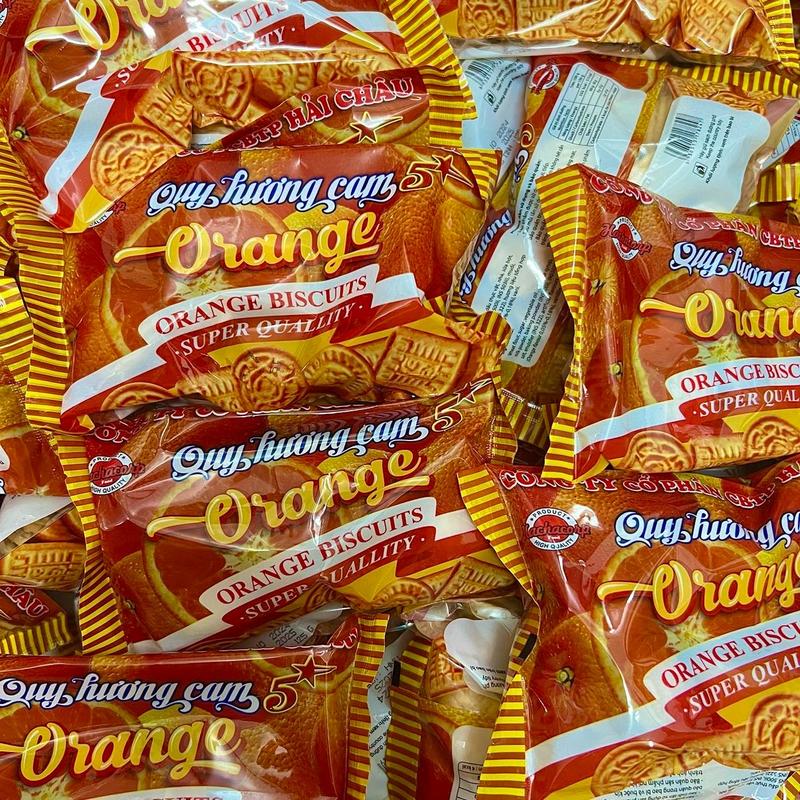 5 GÓI Bánh Quy Cam Hải Châu Gói 125Gram -Ăn Vặt Snack Food