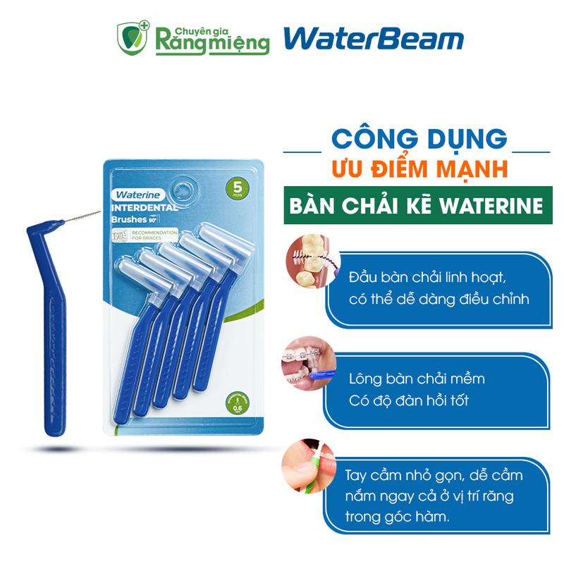 [QUÀ TẶNG KHÔNG BÁN]  Bàn Chải Kẽ Waterine - Vệ Sinh Kẽ Răng, Bảo Vệ Nướu, Cho Người Niềng Răng - 5 Cây/Vỉ 2