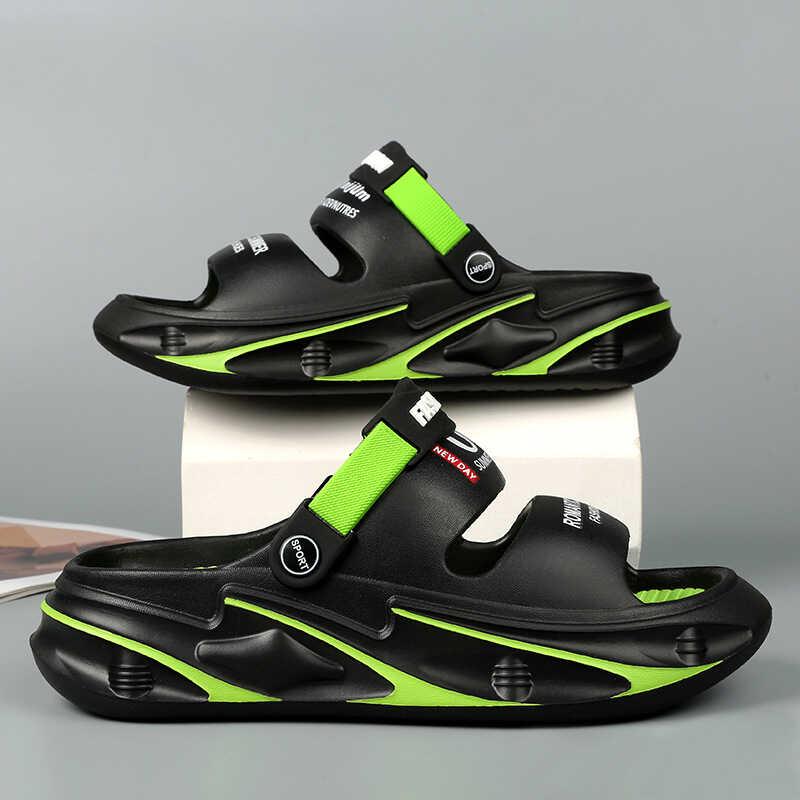 Product Introduction of 【Water shoes】 Sandals men in summer 2024 fashionable breathable height increasing non slip versatile for couples outdoor open toe trendy slippers Boy Footwear Walking Shoes Comfort 4