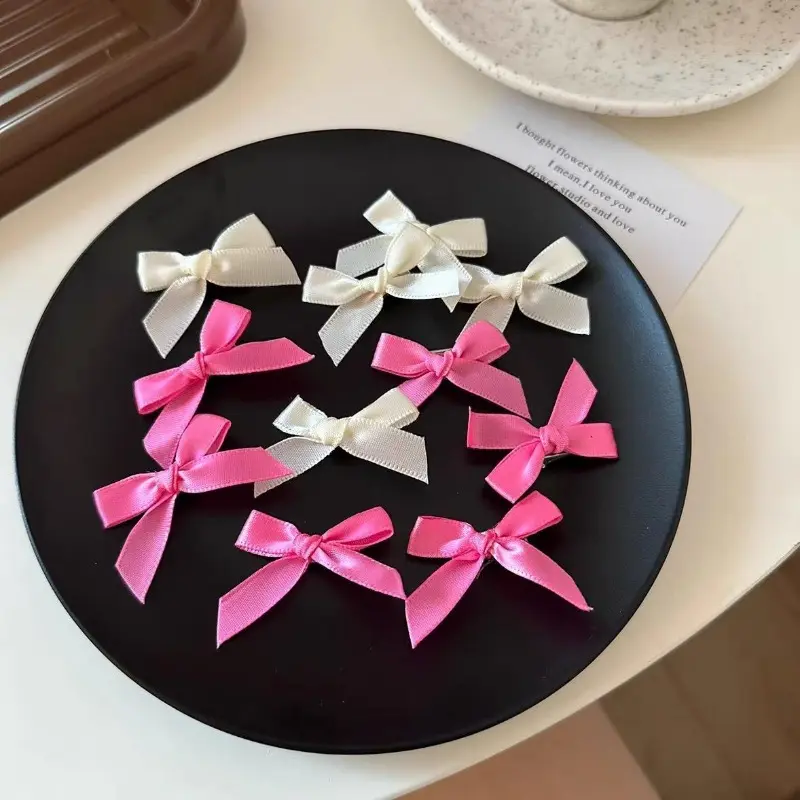 4cm Multi-color Bow Hair Clip Ballet Style Ribbon Hair Accessory Dopamine Sweet and Cute Clip Braided Hair Accessory