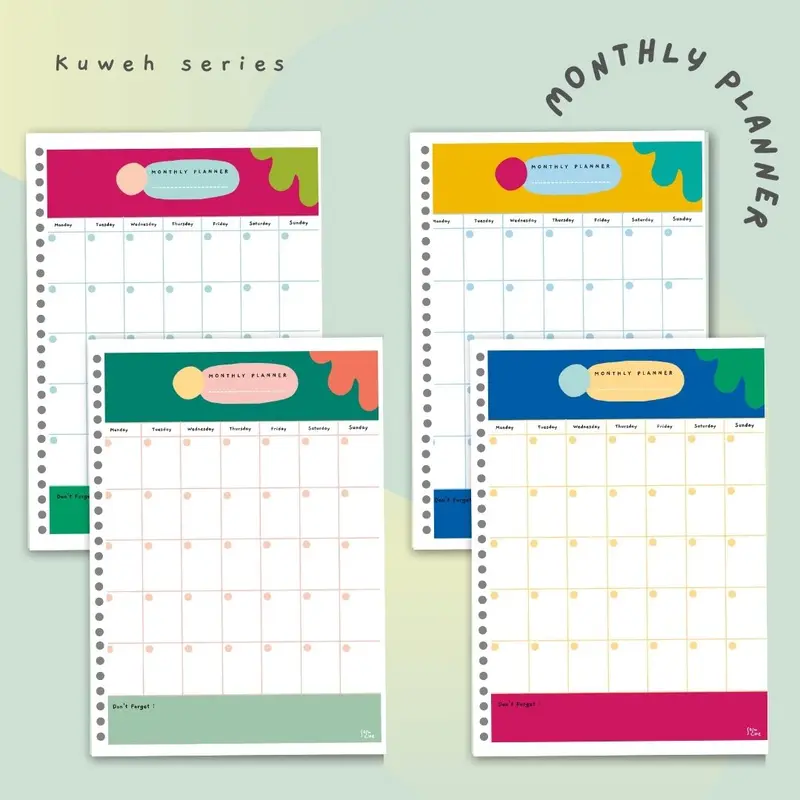 Loose Leaf / Isi Binder Monthly Planner (B5/A5) (12 Lembar) 7