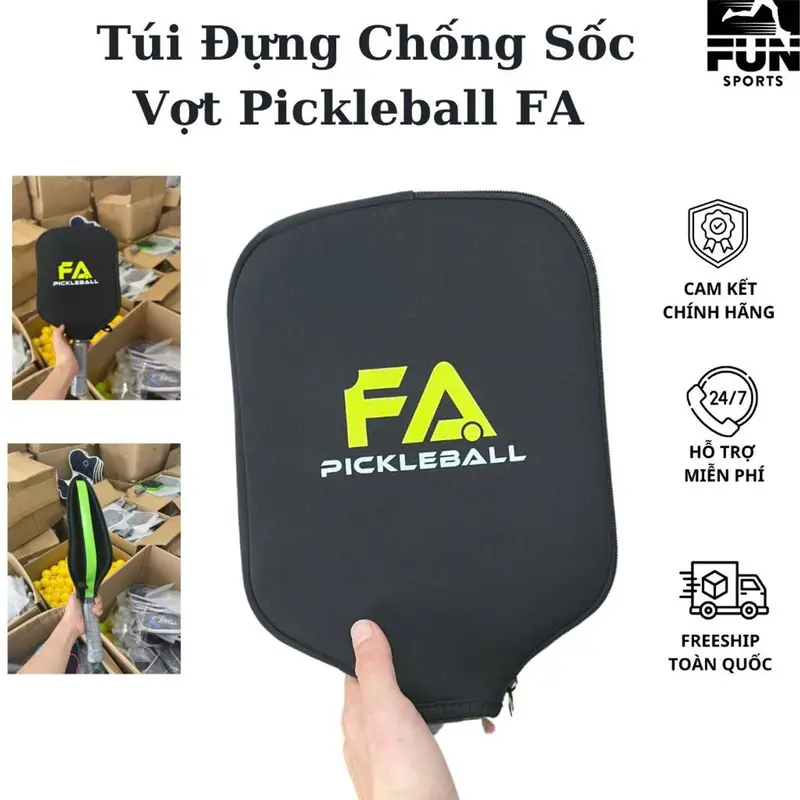 Túi Chống Sốc đựnġ Vợt Pickleball Phụ Kiện Bảo Vệ Mặt Vợt Hàng chính hãnġ FA Fun Sports 0