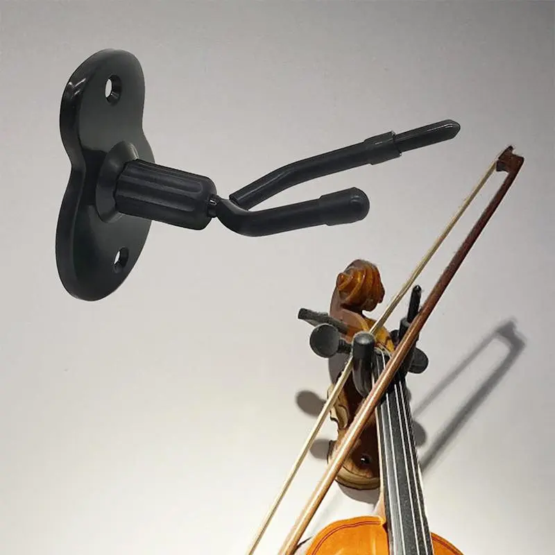 Violin And Viola Wall-Mounted Hanger Hook With Bow Hook (Iron Base) Hook
