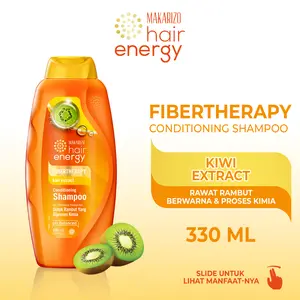 Makarizo Hair Energy Fibertherapy Conditioning Shampoo Kiwi 330 mL / Haircare / Perawatan / Conditioner Sampo