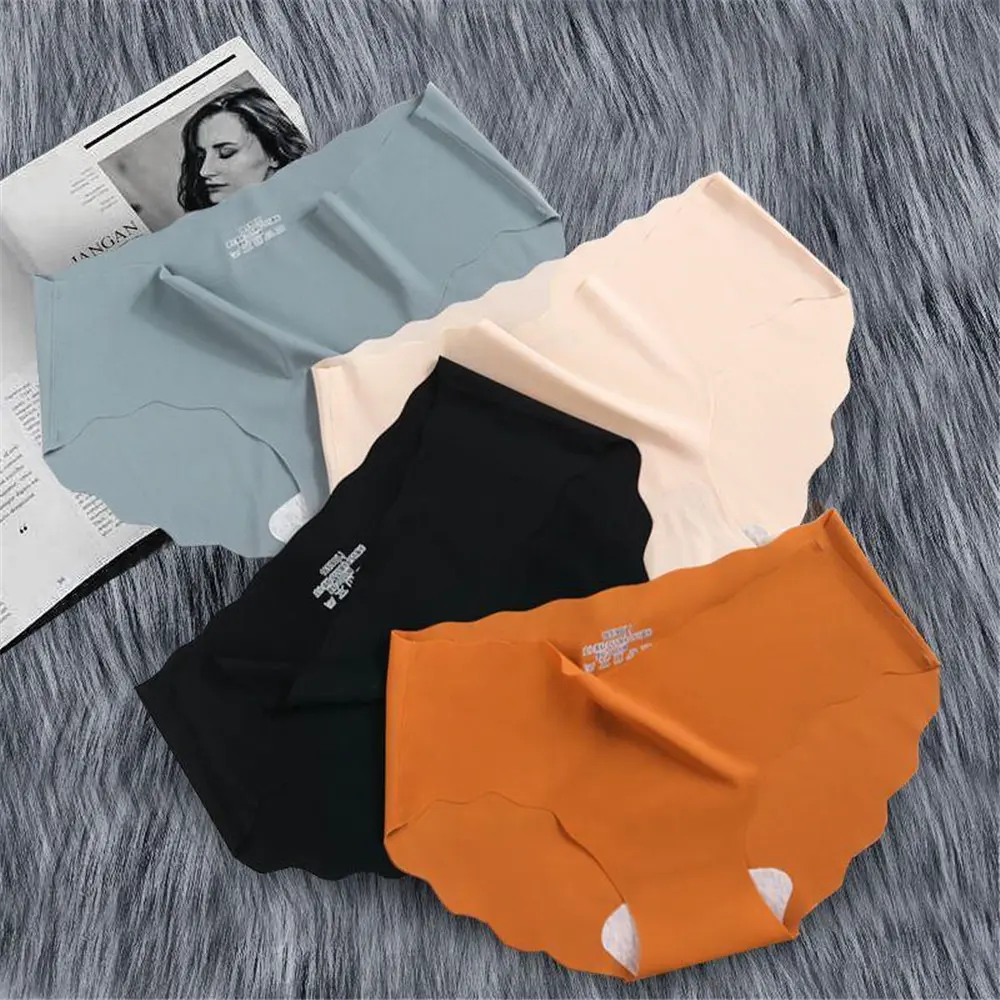 Pure Cotton Women Panties Simple Solid Color Japanese Style Triangle Briefs Ice Silk Breathable Comfortable Underwear For Women