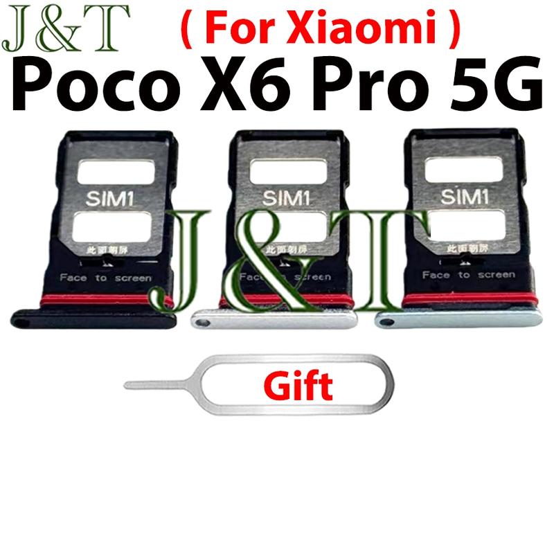 Khay SIM và giá đỡ khe cắm cho Xiaomi Poco X6 Pro 5G; bộ đọc/đọc thẻ SIM; đã có…