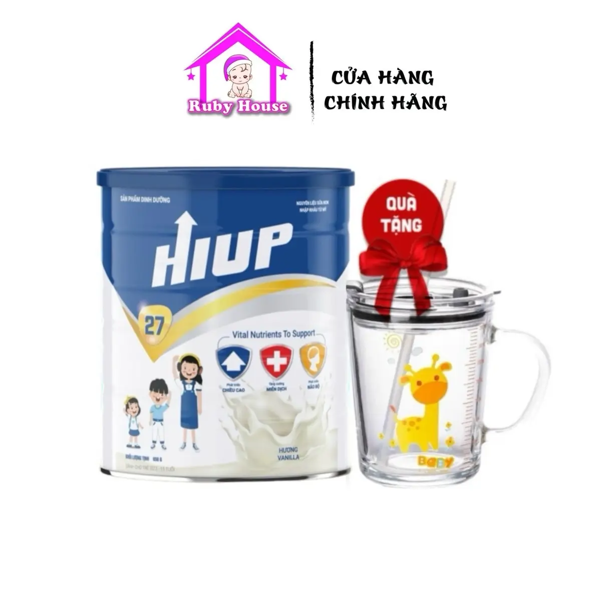 Sữa non Hiup lon 650g hỗ trợ phát triển chiều cao cho bé từ 2 tuổi